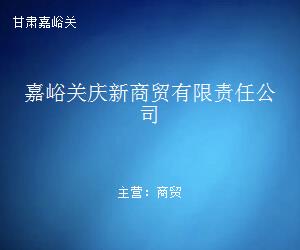 嘉峪关庆新商贸有限责任公司 贸易经纪领域的专业赋能者